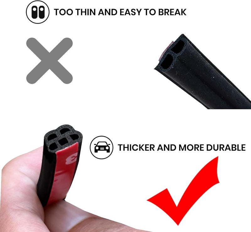 FengleAuto Double Layer Car Door Seal Strip - Image 3
