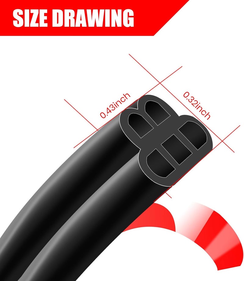 FengleAuto Double Layer Car Door Seal Strip - Image 2
