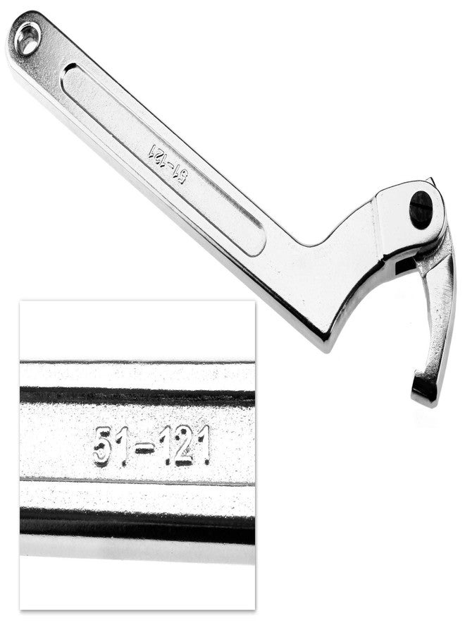 SING F LTD 51-121Mm 2-4.3/4 Inch Chrome Vanadium C Spanner Tool Adjustable Hook Wrench - Image 4