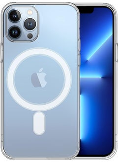 Magnetic Case for iPhone 13 Pro Max 6.7-inch Compatible with MagSafe Wireless Charging, Shockproof Phone Bumper Cover, Anti-Scratch Clear Back (Clear)