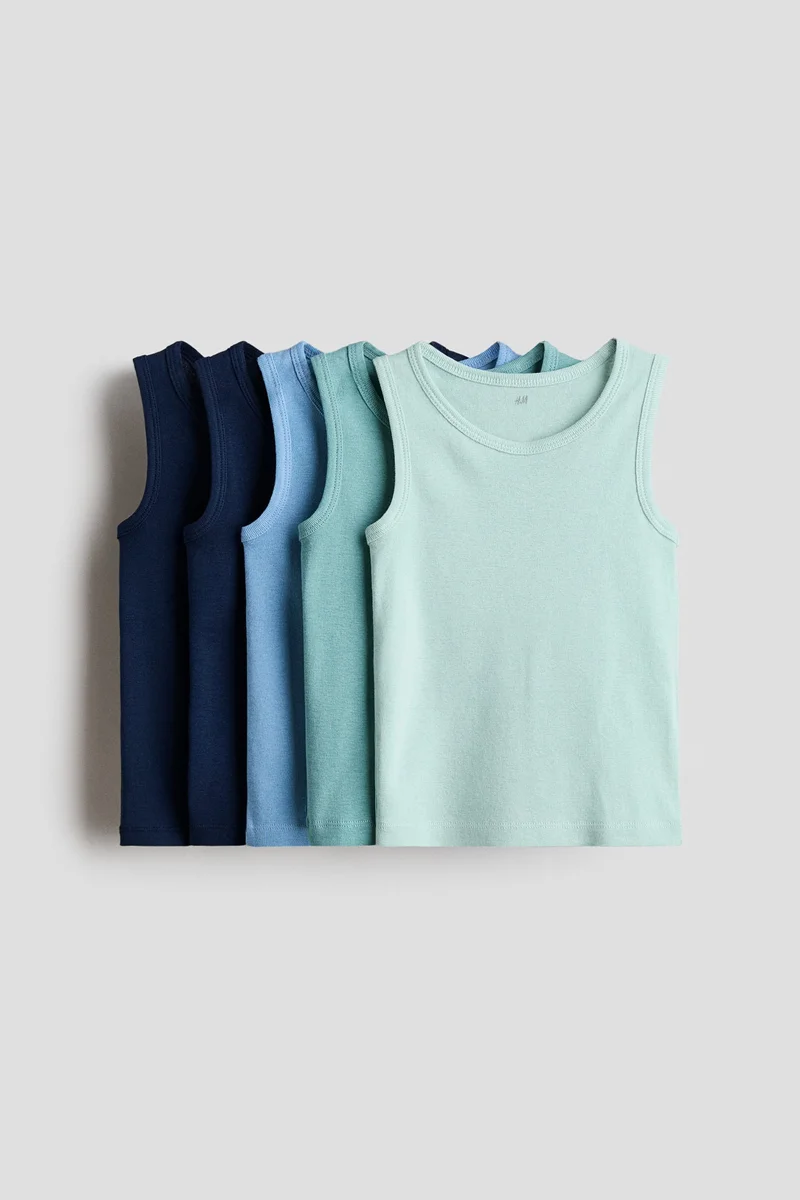 H&M 5-pack cotton vest tops