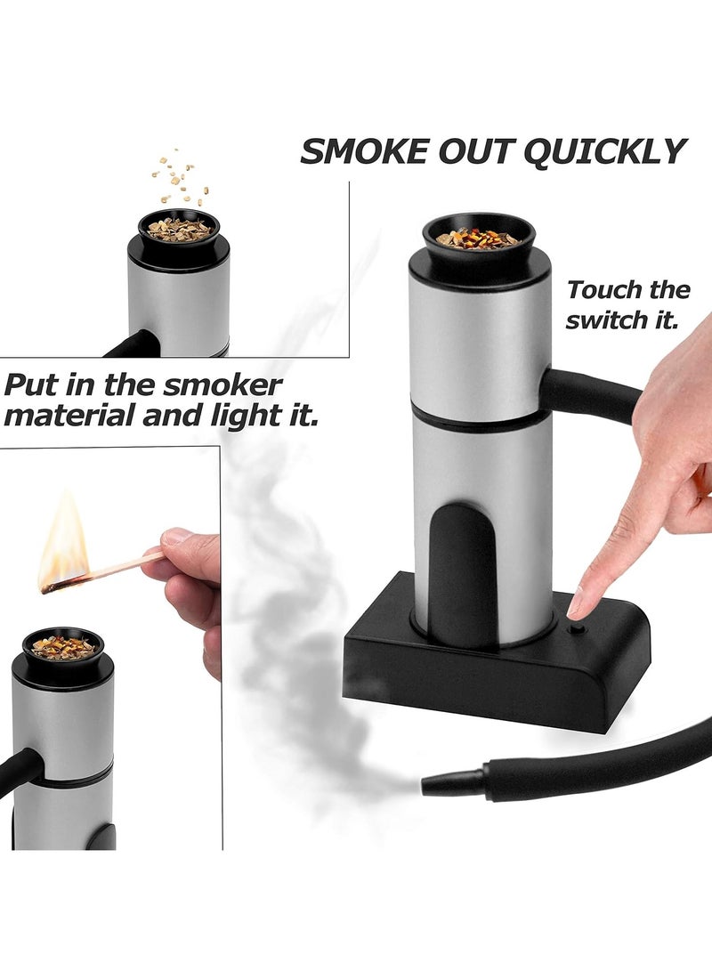 Guintray-bo Smoker Gun Kit, Food Smoker，Portable Smoke Infuser Smoke Gun, Cocktail Smoker, Hand-held Cold Smoker Food Smoker for Any Meat Cocktail Cheese BBQ Sous Vide Steak Beef, Sausage, Vegetable Salad  - Image 4