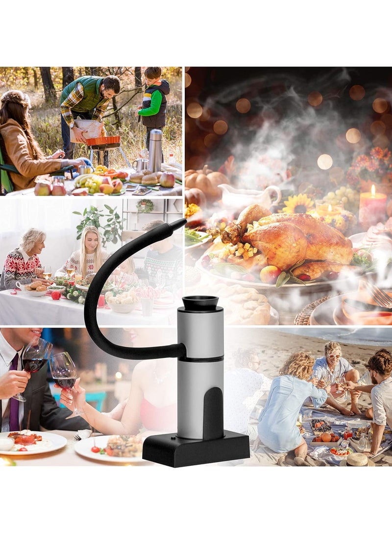 Guintray-bo Smoker Gun Kit, Food Smoker，Portable Smoke Infuser Smoke Gun, Cocktail Smoker, Hand-held Cold Smoker Food Smoker for Any Meat Cocktail Cheese BBQ Sous Vide Steak Beef, Sausage, Vegetable Salad  - Image 5