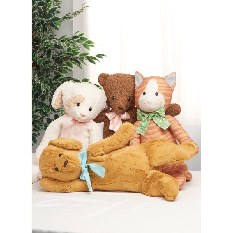 Simplicity SS9583OS Dog, Cat, and Bear Plush Animal Sewing Pattern Packet, Design Code S9583, One Size - Image 3