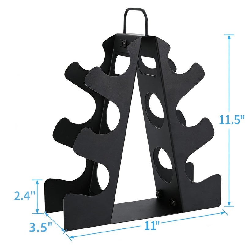 EXBTOKA 3-Tier | 4-Tier Dumbbell Rack, A-Frame Weight Stand for 5-15LB Dumbbells, Compact Space-Saving Design for Home Gym, Heavy-Duty Alloy Steel Organization Rack (Dumbbells Not Included) - Image 3