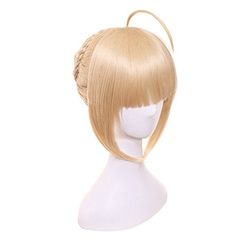 C-ZOFEK Golden Cosplay Wig with a Bun (Gold) - Image 5