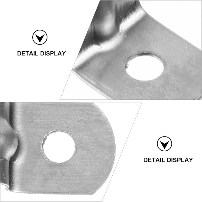 SHERCHPRY 100pcs 304 Stainless Steel Tube Clamps U-shape Rigid Strap Clips M8 Width 12mm for Plumbing Pipe Securing and Wall Mounting - Image 3