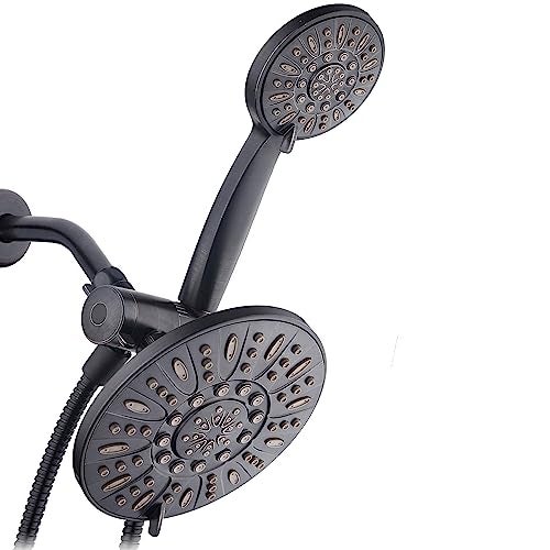 AquaDance Oil Rubbed Bronze 7" Premium High Pressure 3-Way Rainfall Combo with Extra Long 72 inch Hose – Enjoy Luxury 6-Setting Rain Showerhead and Matching Hand Held Shower Separately or Together - Image 1