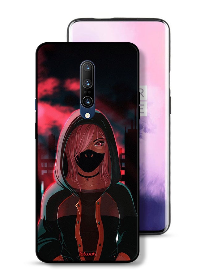 Tolwak OnePlus 7 Pro Protective Case Cover Girl Wear Mask Art - Image 1