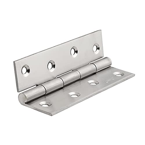 LAPO Heavy Duty Door Hinges, 5 Inch x 12 Gauge/2.5mm Thickness, Solid Stainless Steel Butt Hinges, Smooth & Stable Operation, Suitable for Home & Office Doors, 5 Years Warranty, Matt Finish, Pack of 4 - Image 3