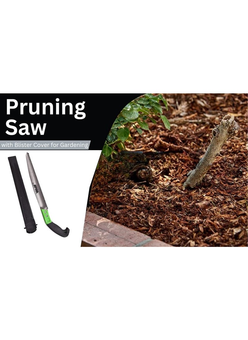 Wulf Wulf Combo of 12 In Pruning Saw Hand Axe 600g with Fiberglass Body Rubberized Handle Wood Cutting Axes kulhaadee Pruning Hand saw Sharpen Teeth Perfect for Gardening tool Grass Tree Cutting  - Image 2