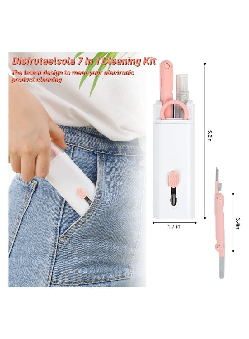 7-in-1 Electronic Cleaner Kit - Portable Cleaning for Airpods Laptop, Keyboard, with Cleaning Pen Brush Spray for Phone iPad Computer Screen/Keyboard/Headphones/Bluetooth Earphones - Image 4