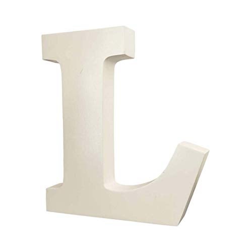 SMARTCAREWOOD Wooden L Letter- English Upper Case Alphabets Cutouts for Art and Craft Work (L_White_15x2.5 Cm) - Image 3