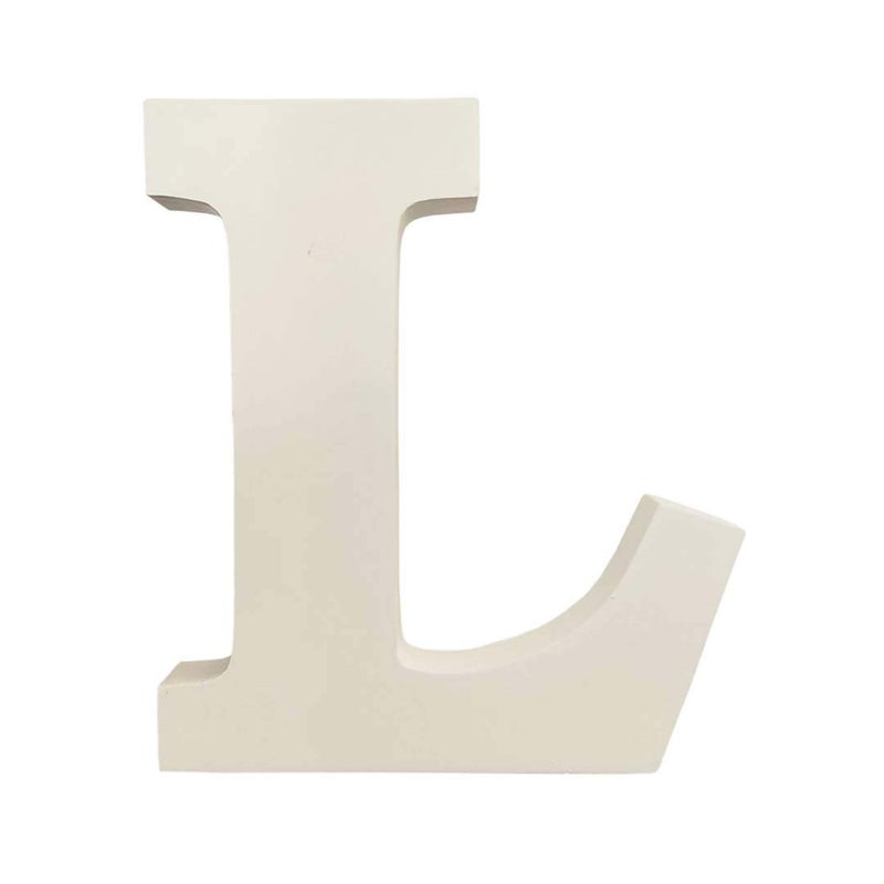 SMARTCAREWOOD Wooden L Letter- English Upper Case Alphabets Cutouts for Art and Craft Work (L_White_15x2.5 Cm) - Image 4