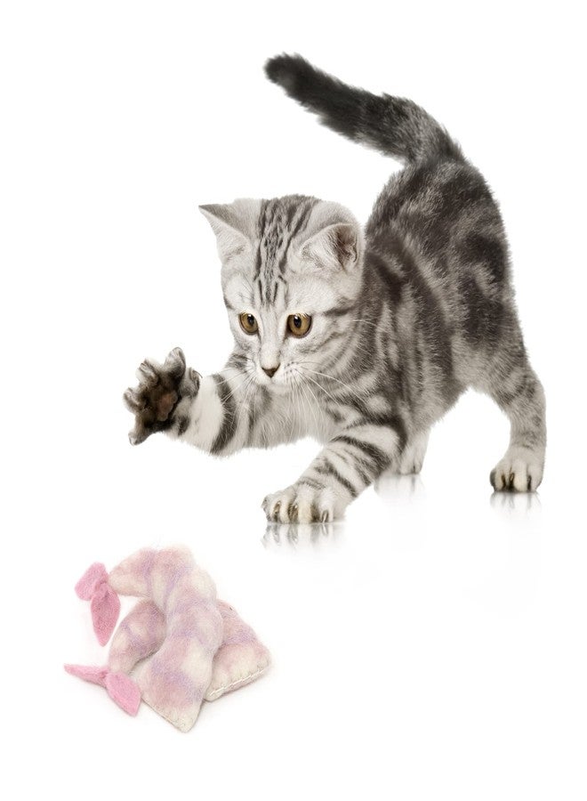 Glaciart One Wool Shrimp Cat Toys with Catnip | Interaction & Boredom Relief, Encourages to Exercise, Explore & Play | Filled w/Organic Herbs to Help Sooth or Reduce Anxiety - Image 4