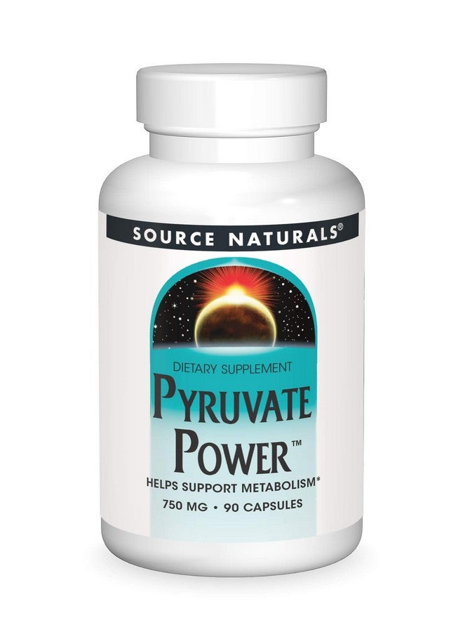 Source Naturals بايروفات باور من سورس ناتشورالز - يساعد في دعم الأيض* - 750 ملغ - 90 كبسولة - Image 1