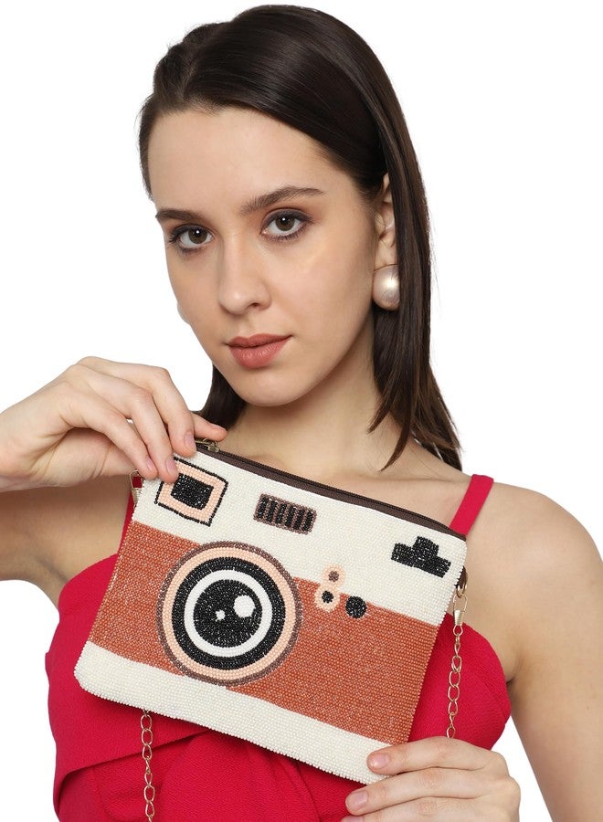 MARKQUES Hand Beaded Insta Camera Sling Bag | Handcrafted Beaded Work Girls Purse - Image 4
