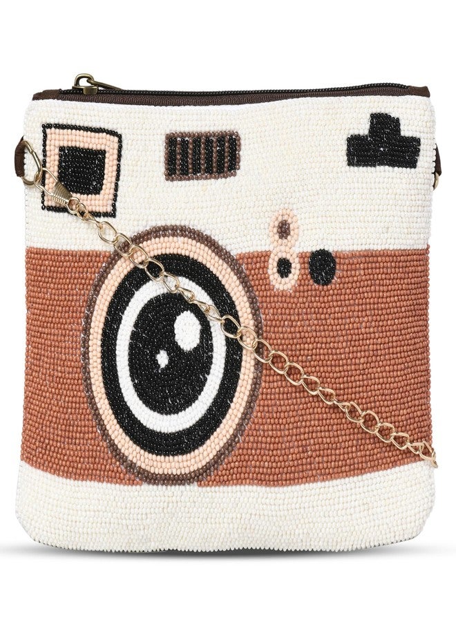 MARKQUES Hand Beaded Insta Camera Sling Bag | Handcrafted Beaded Work Girls Purse - Image 5