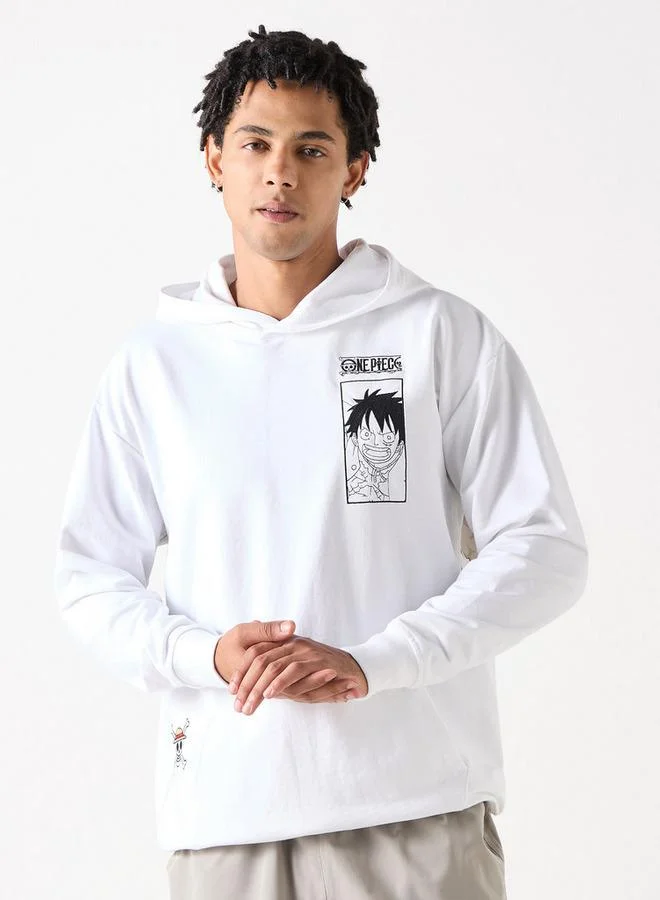 One Piece Print Oversized Hoodie