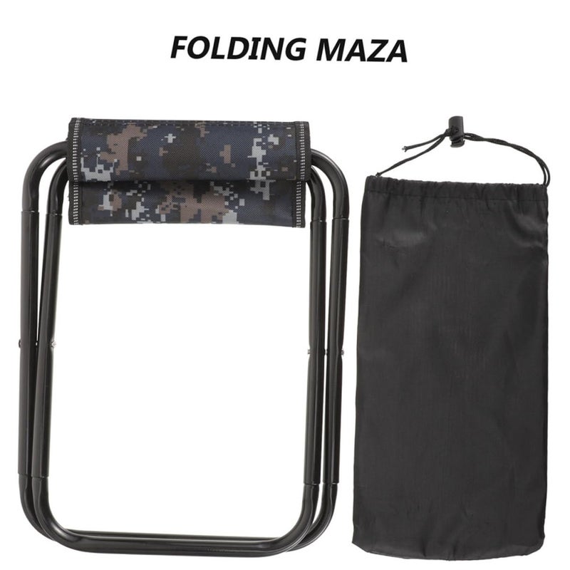 Camouflage Portable Folding Camping Stool With Carry Bag For Outdoor Hiking Fishing - Image 5