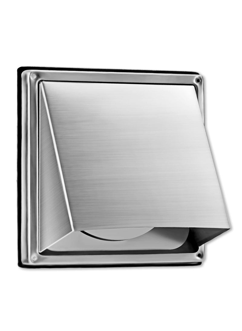 Captaintech 4 Inch Stainless Steel Air Vent Covers, External Walls Extractor Fan Exhaust Outlet Vent Cover  - Image 1