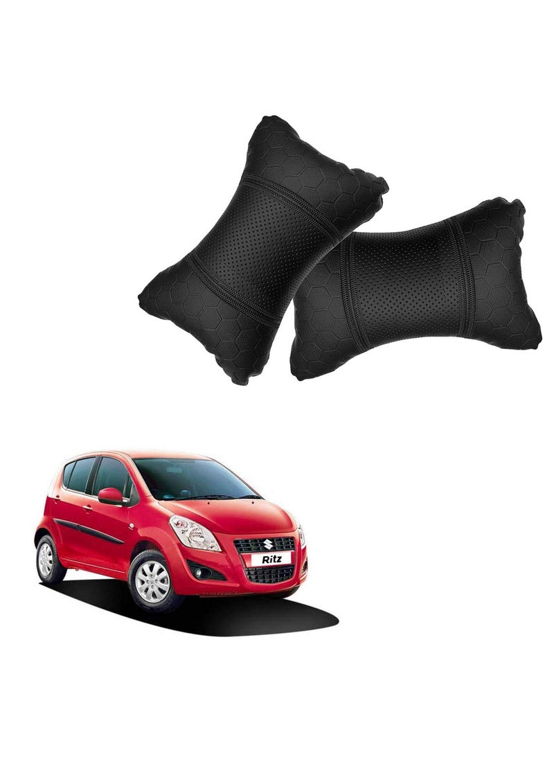 Adroitz Adroitz Black Universal Neck Rest Pillow Faux Leather Material in Football Design for All Cars_1575  - Image 1