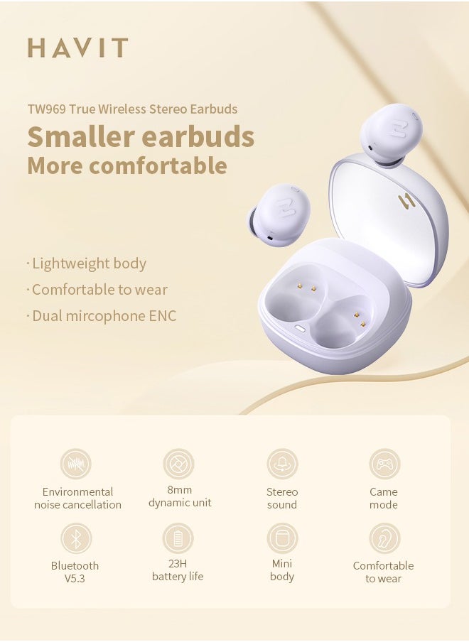 havit - Wireless Bluetooth Earbuds, High-Fidelity Stereo, ENC Noise Reduction System, Suitable for Various Smartphones - Image 1