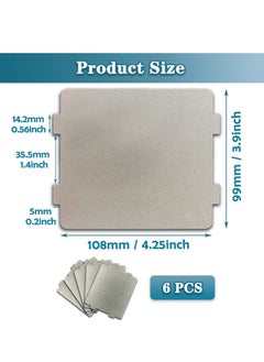 SYOSI 6-Pack Microwave Oven Parts Mica Slice - Universal Waveguide Cover Sheets for Efficient Heat Insulation ,for Home Kitchen Restaurant Office Thick Heat Insulation Accessories(108×99mm)  - Image 2