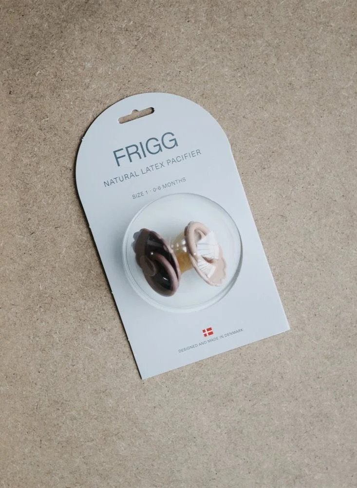 FRIGG Pack Of 1 Rope Silicone Baby Pacifier 0-6M Blush - Size 1