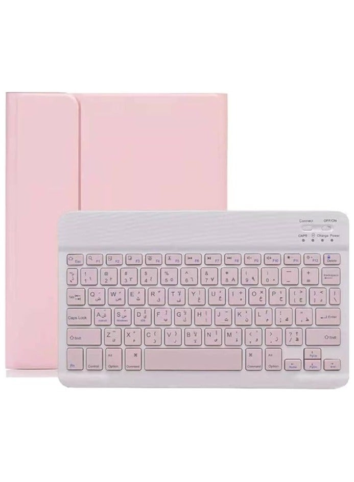 general Arabic and English Keyboard Case  for Galaxy Tab S7 FE 12.4 inch, Lightweight Smart Cover with Detachable Keyboard  & Pencil Holder - Image 2