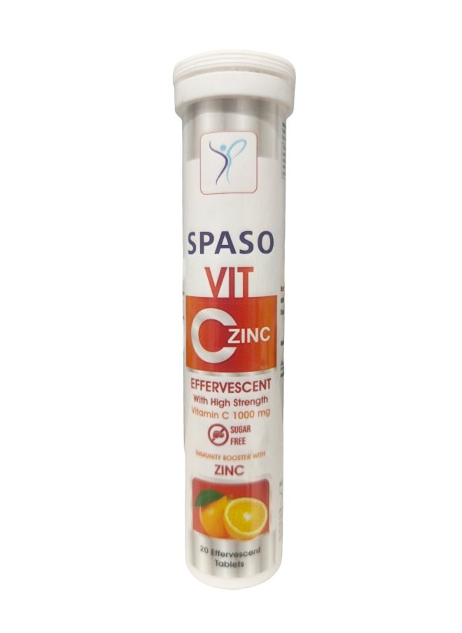 Vit C Zinc Effervescent High Strength Vitamin C 1000 Mg Immunity Booster With Zinc