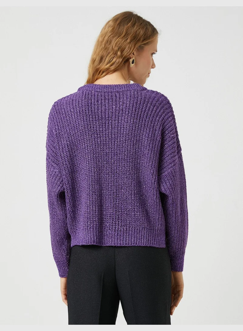 KOTON Silvery Turtleneck Sweater