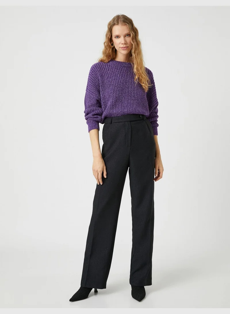 KOTON Silvery Turtleneck Sweater