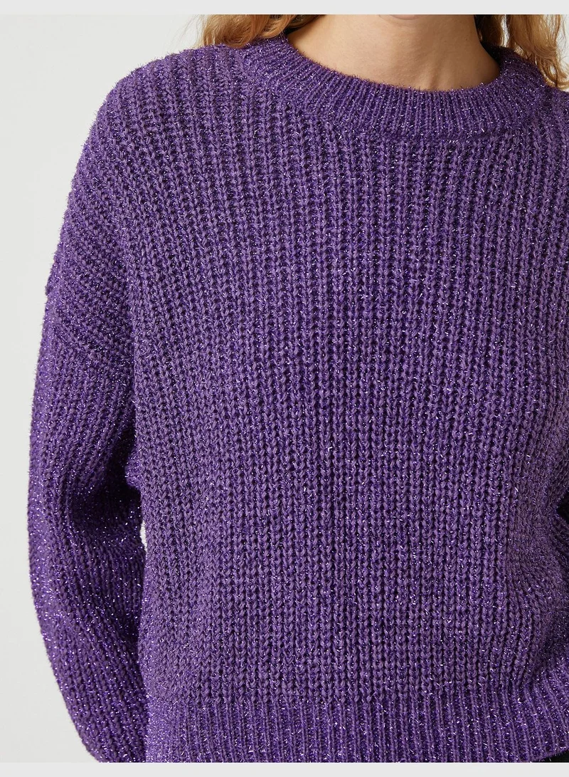 KOTON Silvery Turtleneck Sweater