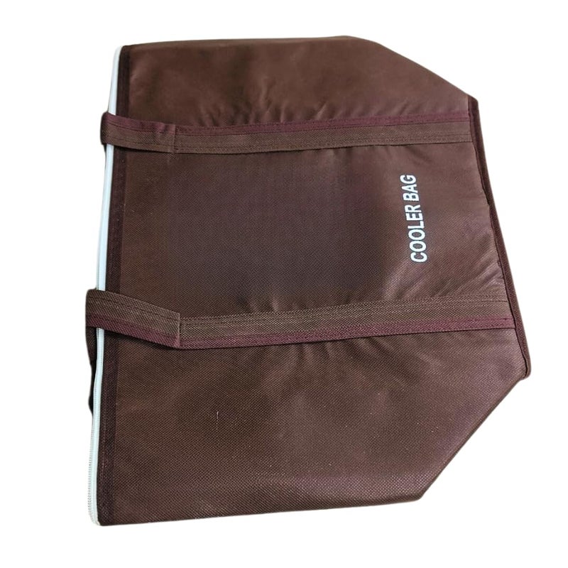 Large Thermal Storage Bag for Food and Beverages 20L Insulated Cooler Bag with Thermal Foil Lining for Travel, Picnics, Camping, and Trips 35 x 30 x 20 cm (Brown) - Image 3