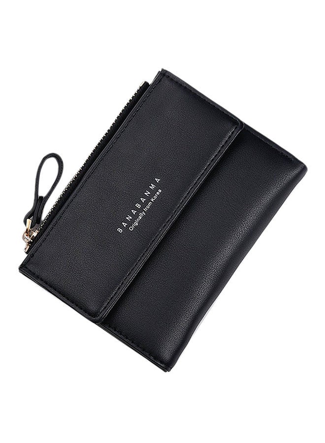 NIBEMINENT Multifunctional Leather Wallet Black