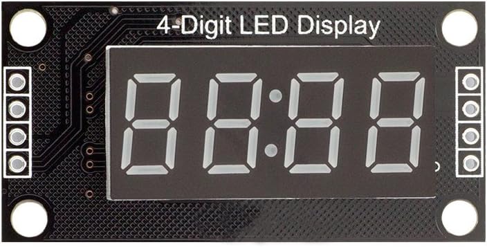 diymore M1637 5 Packs Red/Green/White/Yellow/Blue Colors TM1637 0.56" LED Display Digital Tube 7 Segment 4 Digit Clock Double Displays Dots Module Serial Driver Board(5 Colors) - Image 2