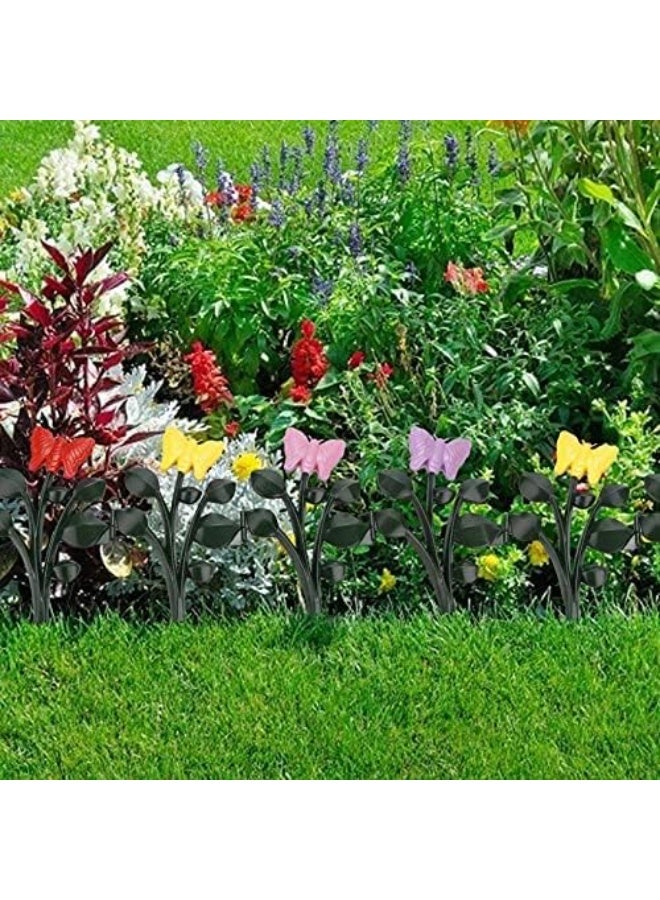 Bukela Garden Fence, Decorative Plastic Edging Borders for Yard, Flower Bed, Tree Ring – Colorful Landscape Picket, Easy Install, Weather-Resistant, Lawn Outdoor Garden Decor - Image 4