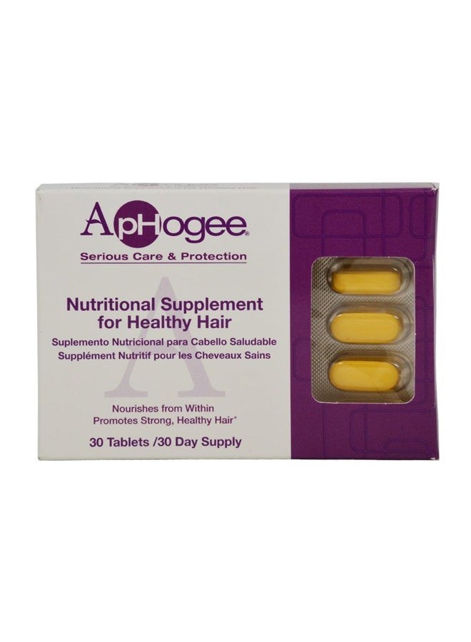ApHogee Vitamin Supplement for Healthy Hair 30 Tablets - Image 1