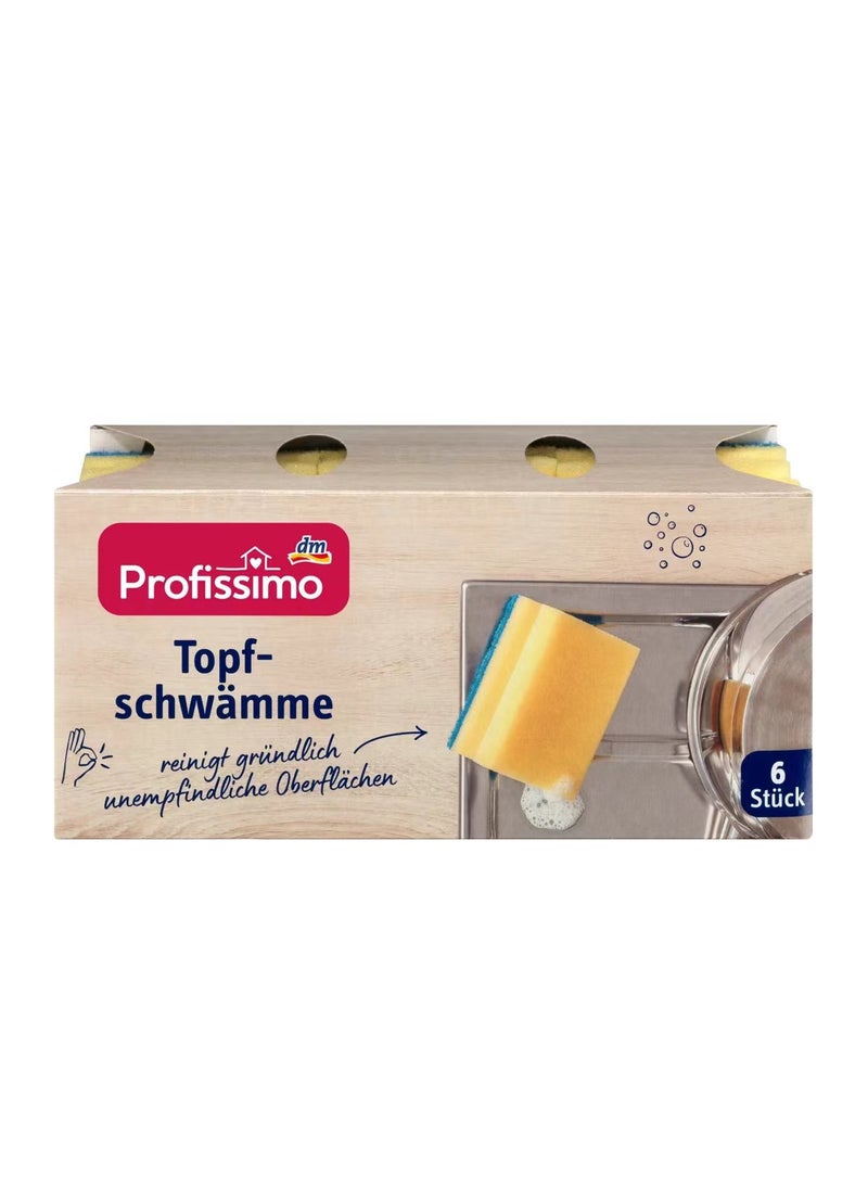 Profissimo 6-Pack Sponges, Household Absorbent Sponges, Eco-Friendly Sponges - Image 1