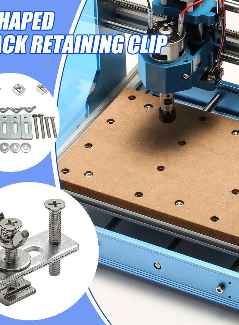 GGOOT Rail Clamp, T Rail Retaining Clamps - 4 Pack Chainsaw Clamps, Press Plate, Woodworking Tool, Engraving Machine Hardware, M6 Retaining Clamp Set for Men  - Image 2