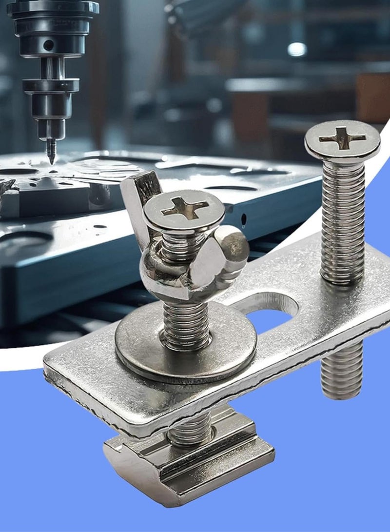 GGOOT Rail Clamp, T Rail Retaining Clamps - 4 Pack Chainsaw Clamps, Press Plate, Woodworking Tool, Engraving Machine Hardware, M6 Retaining Clamp Set for Men  - Image 3