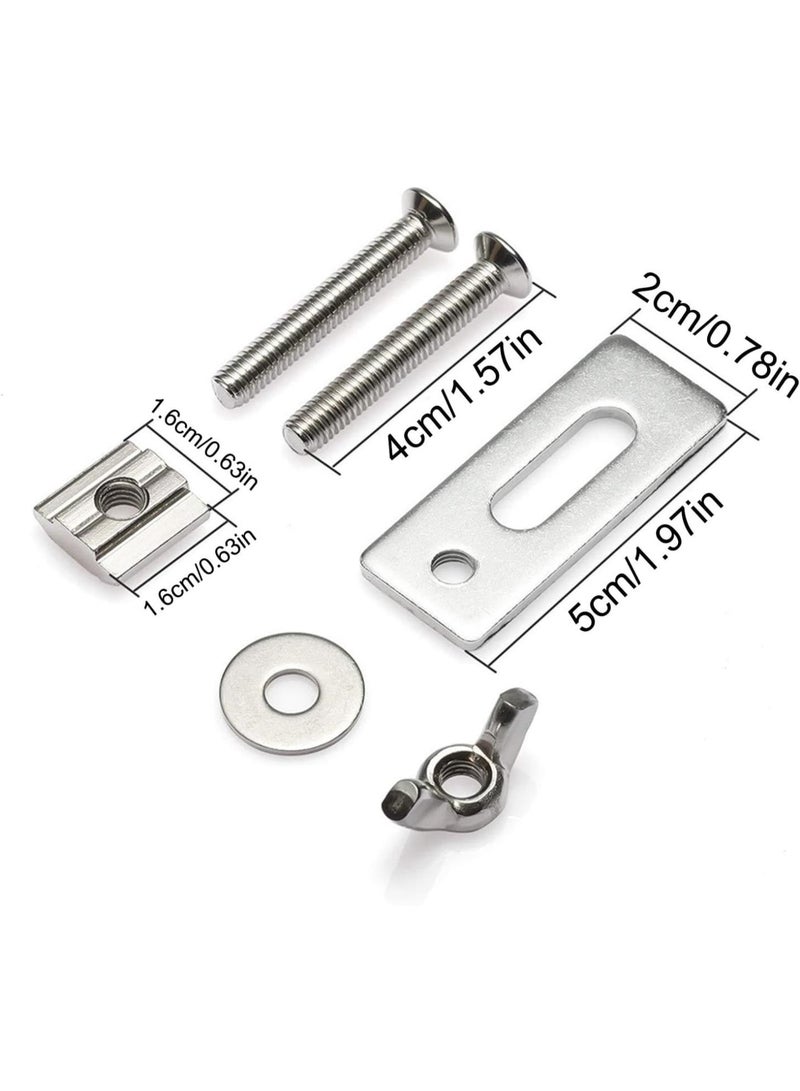 GGOOT Rail Clamp, T Rail Retaining Clamps - 4 Pack Chainsaw Clamps, Press Plate, Woodworking Tool, Engraving Machine Hardware, M6 Retaining Clamp Set for Men  - Image 5
