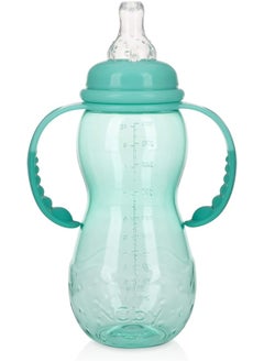 Nuby Nuby New 3 Stage Ultra Durable Tritan Grow with Me No-Spill Bottle to Cup, 10 Oz, Teal, 80387  - Image 2
