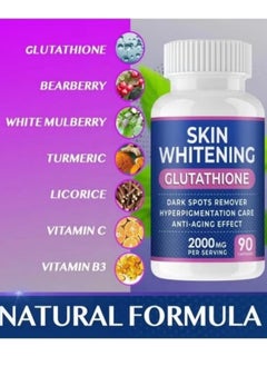 SKIN Glutathione Whitening Pills - 90 Capsules 2000mg Glutathione - Effective Skin Lightening Supplement - Dark Spots, Melasma & Acne Scar Remover, Hyperpigmentation Treatment - Anti-Aging Antioxidant  - Image 2