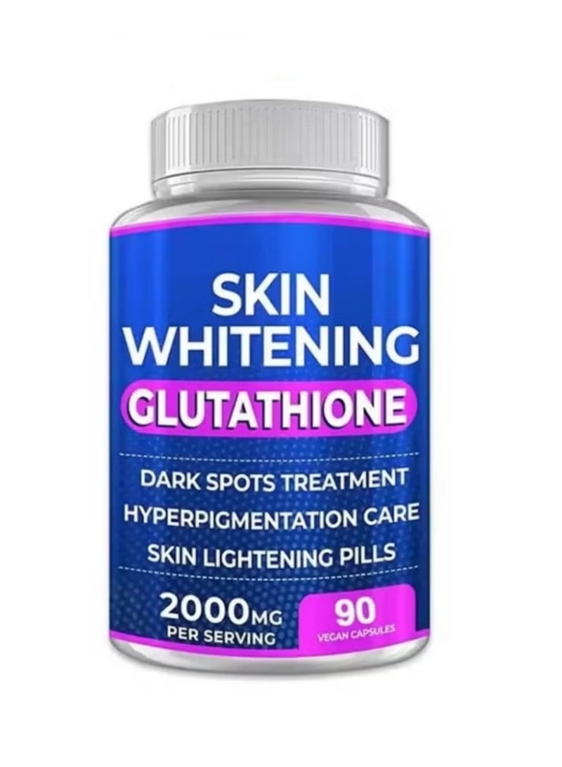 Skin Whitening Glutathione 2000mg – Dark Spots Treatment & Hyperpigmentation Care, Vegan Skin Lightening Capsules, 90 Count - Image 1