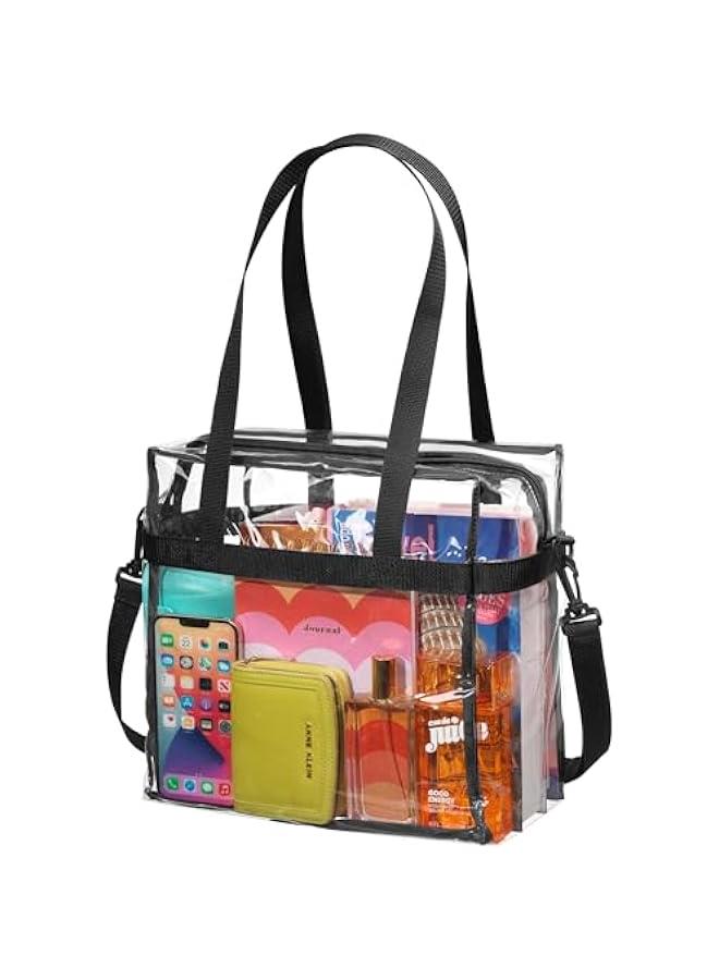 Clear Tote Bag Stadium Approved - Shoulder Straps and Zippered - Clear Bag for Work, Sports Games and Concerts - Image 1