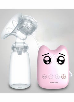 Single Electric Breast Pump, Compact and Lightweight Motor, 2-Phase Expression Technology, Convenient AC Adaptor, Pumping Kit, Easy to Use Vacuum Control-Pink