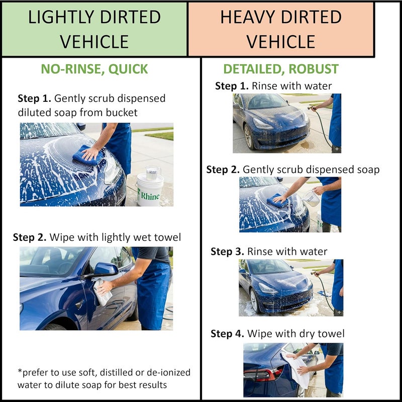 RHINE Plant-based Eco-friendly Car Wash Soap, Non-Toxic, Moderate-Foam Concentrated Professional Car cleaning soap (16 Fl Oz, 16, Fl Oz) - Image 2