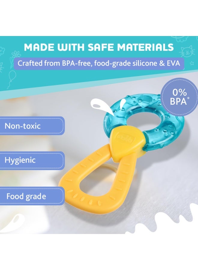 Chicco Teether Refreshing Ring Handle Blue 4M+ 1Pc - Image 3